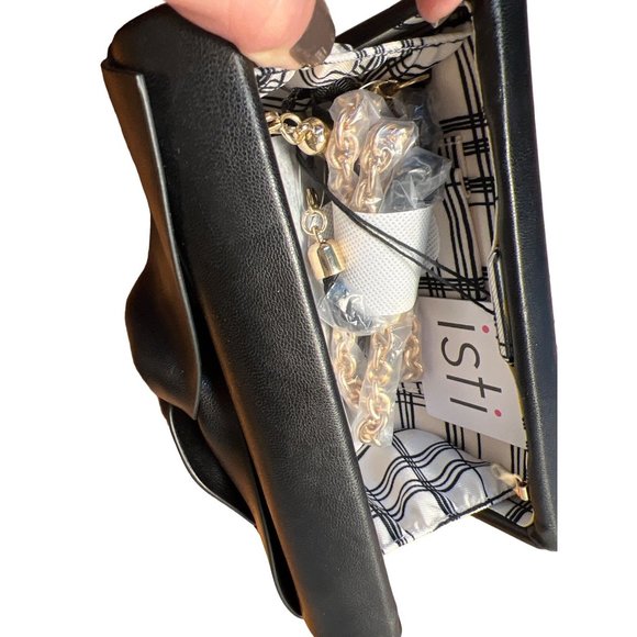 Isti Black Bow Clutch Bag - Picture 8 of 9